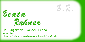 beata rahner business card